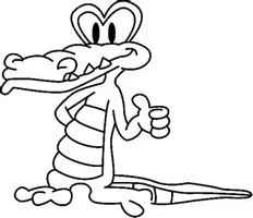 Aperçu - Matériel pour travaux manuels / dessin - Coloriage Crocodile - Page 3
