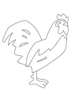 Aperçu - Matériel pour travaux manuels / dessin - Coloriage Coq - Page 3