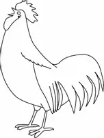 Aperçu - Matériel pour travaux manuels / dessin - Coloriage Coq - Page 2