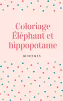 Aperçu - Matériel pour travaux manuels / dessin - Coloriage Éléphant et hippopotame - Page de couverture