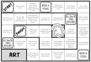 Vorschau - Spiele - Art Conversation Board Game, Art Speaking Game, Englisch Lernspiel, Conversation, Kunst Unterricht | Sprechen auf Englisch, mündliche Kommunikation, Bildbeschreibung, Diskussion, 5., 6., 7. Klasse, Sekundarstufe - Seite 2