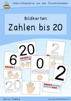 Vorschau - Präsentationen/Tafelbilder - Bildkarten: Zahlen bis 20 (Klassenraumgestaltung) - Deckblatt