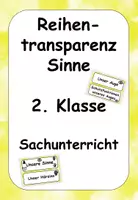 Vorschau - Unterrichtsreihen - Sachunterricht: Reihentransparenz Sinne - Deckblatt