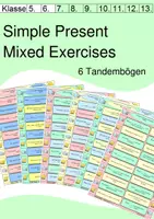 Vorschau - Aufgabenkarten - Tandem Activity / Tandembögen Simple Present - Mixed Exercises - Deckblatt
