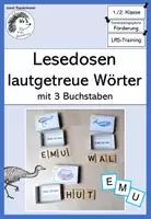 Vorschau - Arbeitsblätter - Materialpaket: Lesedosen - lautgetreue Schachtelwörter - Seite 1