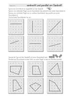 Vorschau - Arbeitsblätter - Geometrie am Geobrett: senkrecht/ parallel und Fläche - Seite 1