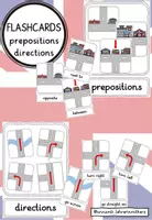 Vorschau - Präsentationen/Tafelbilder - In town: Flashcards prepositions & directions (4. Klasse, Playway) - Deckblatt