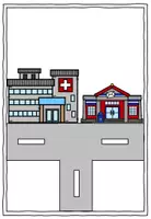 Vorschau - Präsentationen/Tafelbilder - In town: Flashcards prepositions & directions (4. Klasse, Playway) - Seite 2