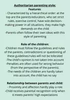 Vista previa - Tarjetas / Manipulativos - The parenting styles - página 1