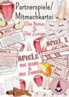 Vorschau - Stationenlernen - Partnerspiele/ Mitmachkartei Die Nase & Die Zunge - Deckblatt