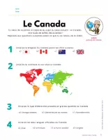 Aperçu - Feuilles d'exercices - Vidéo + Questionnaire Le Canada - Page 1