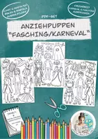 Vorschau - Arbeitsblätter - Ausmalbilder/Bastelvorlagen Anziehpuppen "Fasching & Karneval" - Deckblatt