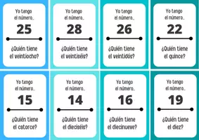 Vorschau - Spiele - Juego de cartas: Yo tengo...Los números (del 1 al 30) - Seite 1