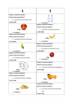 Vorschau - Stationenlernen - Tandembogen und Partnerkarten - faire les courses - les chiffres - des quantités - Deckblatt