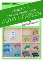 Vorschau - Fördermaterial/Inklusion - Fördermaterial - Autos parken - Zahlen 1 - 5 (auch für die Holz-Sortierbox) - Deckblatt