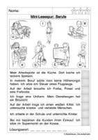 Aperçu - Feuilles d'exercices - Mini-Lesespur: Berufe - Page 3