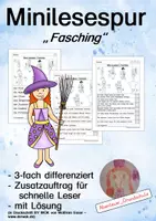 Aperçu - Feuilles d'exercices - Mini-Lesespur: Fasching - Page de couverture