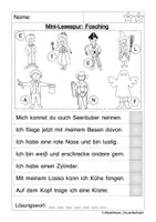 Aperçu - Feuilles d'exercices - Mini-Lesespur: Fasching - Page 2