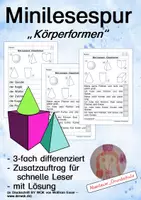 Aperçu - Feuilles d'exercices - Mini-Lesespur: Körperformen - Page de couverture