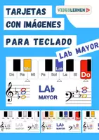 Vista previa - Hojas de trabajo - Musica 🎶 Tarjetas con imágenes para teclado 🎹 LA bemol MAYOR - Portada