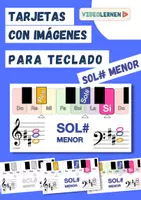 Vista previa - Hojas de trabajo - Musica 🎶 Tarjetas con imágenes para teclado 🎹 SOL# MENOR - Portada