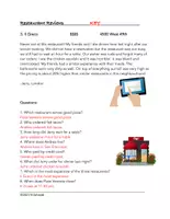 Aperçu - Texte - Restaurant Reviews English Reading (Anglais) - Page 3