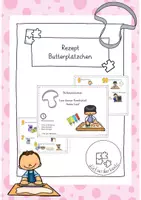 Vorschau - Fördermaterial/Inklusion - Butterplätzchen Rezept -Gesunde Ernährung- - Deckblatt