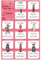 Vorschau - Spiele - Ich habe... Wer hat? Lesespiel Kostüme für Fasching/ Fastnacht/ Karneval (DaZ) - Seite 2