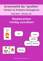 Vorschau - Spiele - Deutsche Modalverben im Präsens richtig zuordnen für DaF-DaZ Niveau A1 - Deckblatt