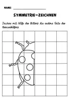 Vorschau - Arbeitsblätter - Symmetrie Spiegelbilder Frühling - Seite 1