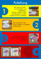 Vorschau - Mal- und Bastelvorlagen - Regenschirm Craftivity für Elfchen, Gedichte oder kleine Schreibanlässe- Herbst und Regen - Seite 1