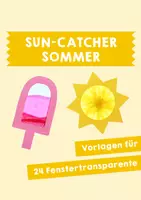 Vorschau - Mal- und Bastelvorlagen - Sun Catcher - Sommer - Deckblatt