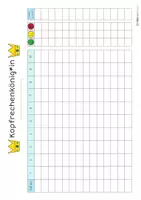 Vorschau - Arbeitsblätter - Mathe: Kopfrechnen - Tabelle Kopfrechenkönig*in - Seite 2