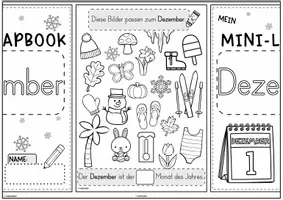 Vorschau - Unterrichtsreihen - Mini-Lapbook | Monat DEZEMBER - Seite 1