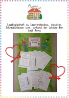 Vorschau - Arbeitsblätter - Lesebegleitheft zu Leseverständnis, kreativen Schreibanlässen, uvm. anhand der Lektüre „Ben liebt Anna“ – Deutsch – Kl. 3/4 - Deckblatt