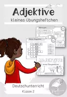 Vorschau - Arbeitsblätter - Adjektive - kleines Übungsheftchen | Klasse 2 - Deckblatt