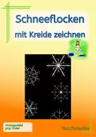 Vorschau - Präsentationen/Tafelbilder - Schneeflocken mit Kreide zeichnen - Deckblatt