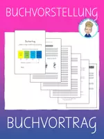 Vorschau - Stundenentwürfe - Erste Buchvorstellung | Buchvortrag (Unterrichtsmaterial für ca. 5 Wochen, editierbar) - Deckblatt