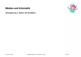 Vorschau - Lehrpläne/Lehrermaterial - Medien und Informatik-Jahresplanung, alle Kl., 2. Zyklus , Schweizer LP 21 - Deckblatt