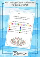 Vorschau - Anderer Materialtyp - Abschiedsgeschenk/Dankeschön Regenbogensteinchen - Deckblatt