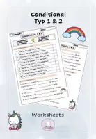 Vorschau - Arbeitsblätter - Conditional Typ 1 & 2 Worksheets - Deckblatt