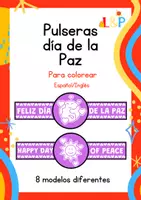Vista previa - Juegos / Gamificación - Pulseras del día de la paz, colorear - Portada