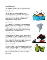 Vorschau - Arbeitsblätter - Natural Disasters Reading (Englisch Lernen) - Deckblatt
