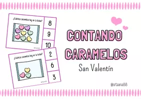 Vista previa - Hojas de trabajo - Conteo y concienciación numérica: Contando caramelos 🍬 - Portada