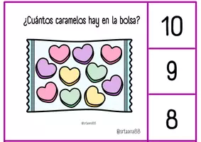 Vista previa - Hojas de trabajo - Conteo y concienciación numérica: Contando caramelos 🍬 - página 1