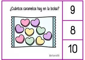 Vista previa - Hojas de trabajo - Conteo y concienciación numérica: Contando caramelos 🍬 - página 2