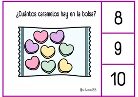 Vista previa - Hojas de trabajo - Conteo y concienciación numérica: Contando caramelos 🍬 - página 3