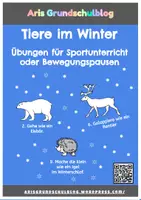 Vorschau - Präsentationen/Tafelbilder - Tiere im Winter- Bewegungsspaß für Turnhalle oder Klassenraum - Deckblatt