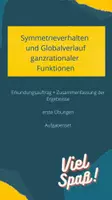 Vorschau - Arbeitsblätter - Symmetrie und Globalverhalten - Deckblatt