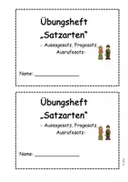 Vorschau - Aufgabenkarten - Übungsheft Satzarten - Fragesatz, Aussagesatz, Ausrufesatz - Seite 1